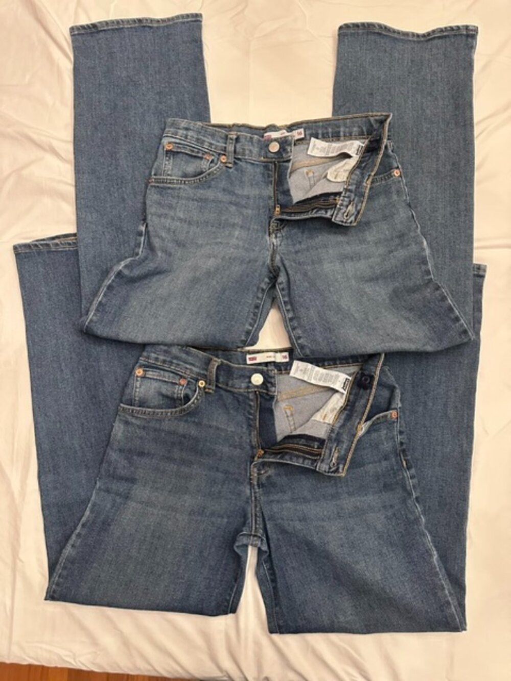 Levi's Girls Size 16 Wide Leg Jeans Bundle – 2 Pairs